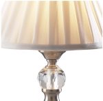 Beau Touch Table Lamp Satin Chrome With Shade - Image 4