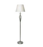 Bybliss Floor Lamp Satin Chrome With Shade