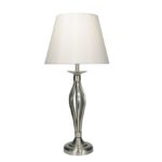 Bybliss Table Lamp Satin Chrome With Shade