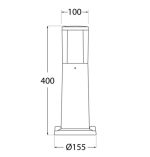 Carlo 400mm Bollard Black - Image 5