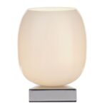 Dino Touch Table Lamp Polished Chrome White Glass