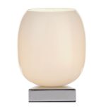 Dino Touch Table Lamp Polished Chrome White Glass