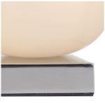 Dino Touch Table Lamp Polished Chrome White Glass - Image 4