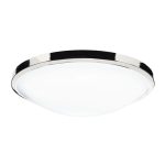 Dover Bathroom Flush Polished Chrome White Acrylic