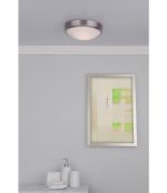 Dover Bathroom Flush Satin Chrome White Acrylic - Image 5