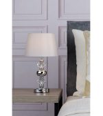 Edith Touch Table Lamp Polished Chrome with Shade - Image 5