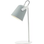 Effie Table Lamp Soft Matt Grey & White