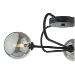 Eissa 3lt Semi Flush Matt Black Smoked Glass - Image 4