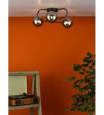 Eissa 3lt Semi Flush Matt Black Smoked Glass - Image 5