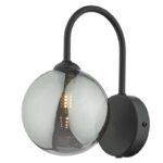 Eissa Wall Light Matt Black Smoked Glass