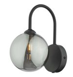 Eissa Wall Light Matt Black Smoked Glass