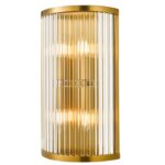 Eleanor 4lt Wall Light Natural Brass Glass