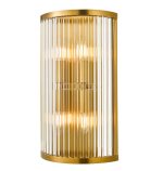 Eleanor 4lt Wall Light Natural Brass Glass