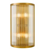 Eleanor 4lt Wall Light Natural Brass Glass - Image 3