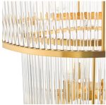 Eleanor 15lt Chandelier Natural Brass Glass - Image 4
