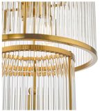 Eleanor 15lt Chandelier Natural Brass Glass - Image 6