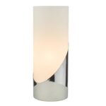 Faris Touch Table Lamp Polished Chrome Opal Glass