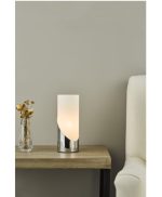 Faris Touch Table Lamp Polished Chrome Opal Glass - Image 4