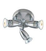 Gemini 3lt Plate Spotlight Satin Chrome