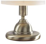 Gloucester Touch Table Lamp Antique Brass & Glass Shade - Image 3