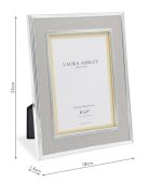 Laura Ashley Harrison Photo Frame Pale Charcoal Linen 5x7 Inch - Image 6