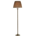 Hatton Floor Lamp Antique Brass With Shade