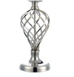 Iffley Touch Table Lamp Polished Chrome Twist Cage Base With Shade - Large - Image 3