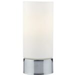 Jot Touch Table Lamp Polished Chrome Opal Glass