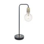 Kiefer Table Lamp Black & Antique Brass