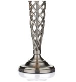 Siam Table Lamp Satin Chrome With Shade - Image 3