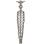 Siam Table Lamp Satin Chrome With Shade - Image 4