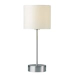 Suzie Touch Table Lamp Satin Chrome With Shade