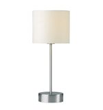 Suzie Touch Table Lamp Satin Chrome With Shade