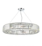 Teyana 9lt Pendant Polished Chrome Crystal