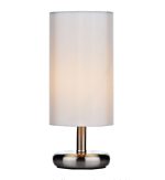 Tico Touch Table Lamp Satin Chrome With Shade