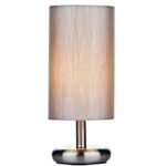 Tico Touch Table Lamp Satin Chrome With Shade