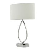 Wyatt Touch Table Lamp Polished Chrome With Shade - Image 3