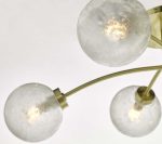 Avari 6lt Semi Flush Satin Brass  Clear Frosted Glass - Image 4