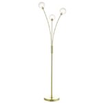 Avari 3lt Floor Lamp Satin Brass Glass