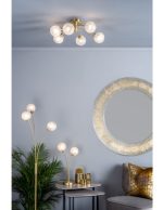 Avari 3lt Floor Lamp Satin Brass Glass - Image 5