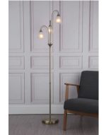 Boston 3lt Floor Lamp Antique Brass Opaque Glass - Image 5
