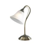 Boston Table Lamp Antique Brass Opaque Glass