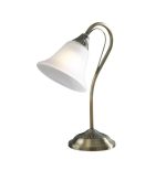 Boston Table Lamp Antique Brass Opaque Glass