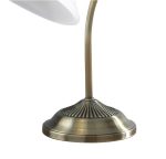 Boston Table Lamp Antique Brass Opaque Glass - Image 3