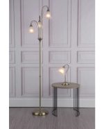 Boston 3lt Floor Lamp Antique Brass Opaque Glass - Image 6