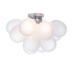 Bubbles 4lt Flush Polished Chrome Frosted Glass