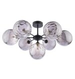 Cohen 7lt Semi Flush Matt Black Smoked Glass - Image 4