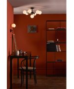 Cohen 7lt Semi Flush Matt Black Opal Glass - Image 6