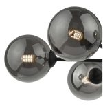 Cohen 7lt Semi Flush Matt Black Smoked Glass - Image 4
