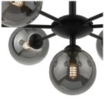 Cohen 7lt Semi Flush Matt Black Smoked Glass - Image 5
